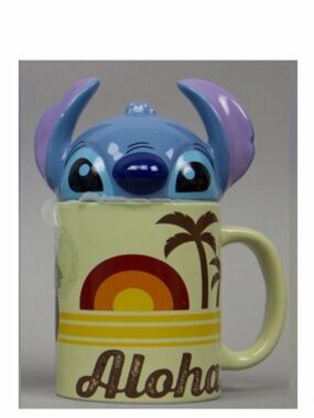 NEW Disney Lilo & Stitch Aloha Mug With Lid